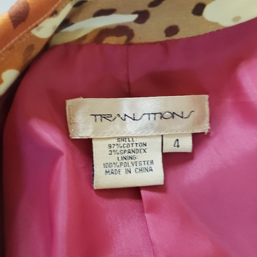 Transitions Multicolored Blazer Size 4 - Picture 14 of 15